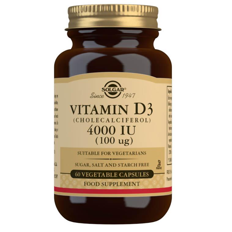 |Solgar Vitamin D3 4000 IU - 60 Capsules|