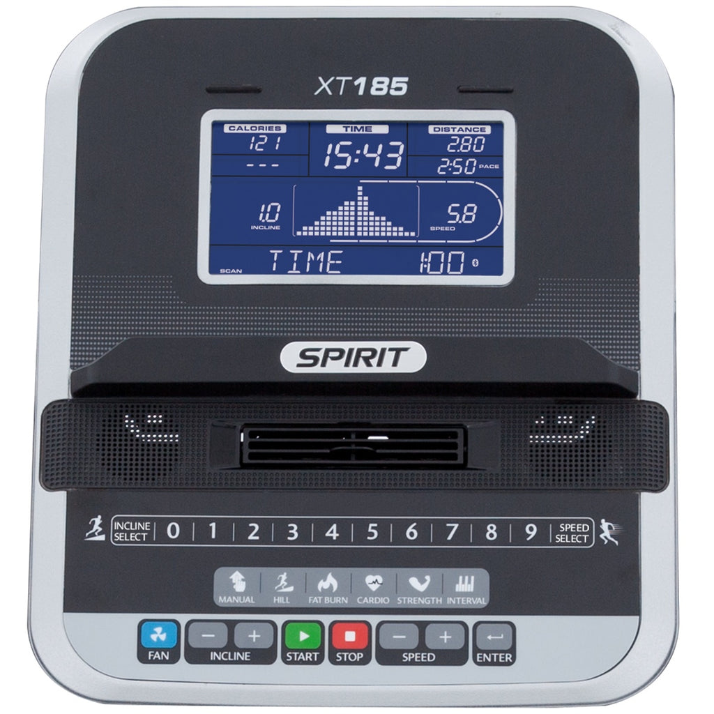 |Spirit XT185 Folding Treadmill - Console|