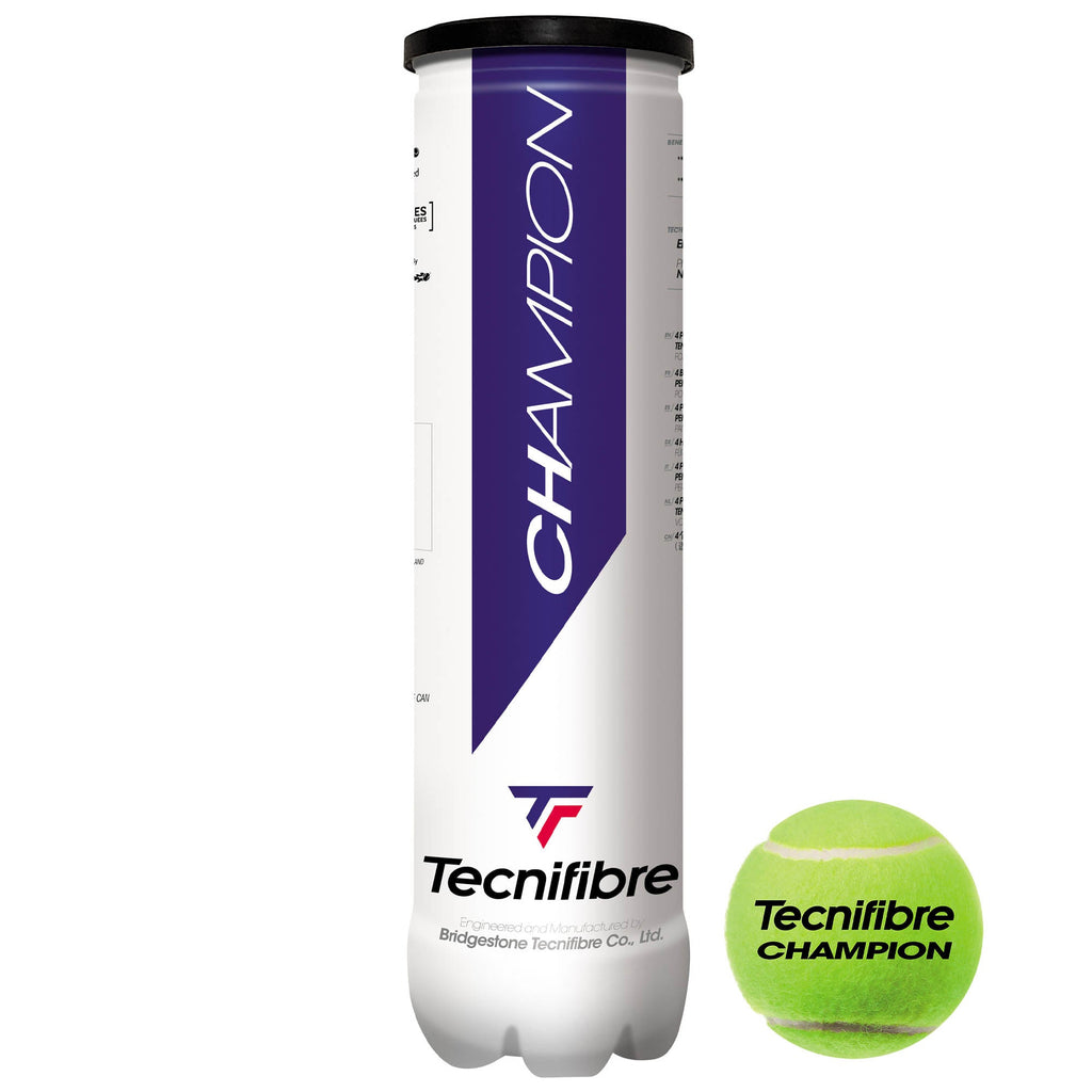 |Tecnifibre Champion One Tennis Balls - Tube of 4 - Ball and Tube|