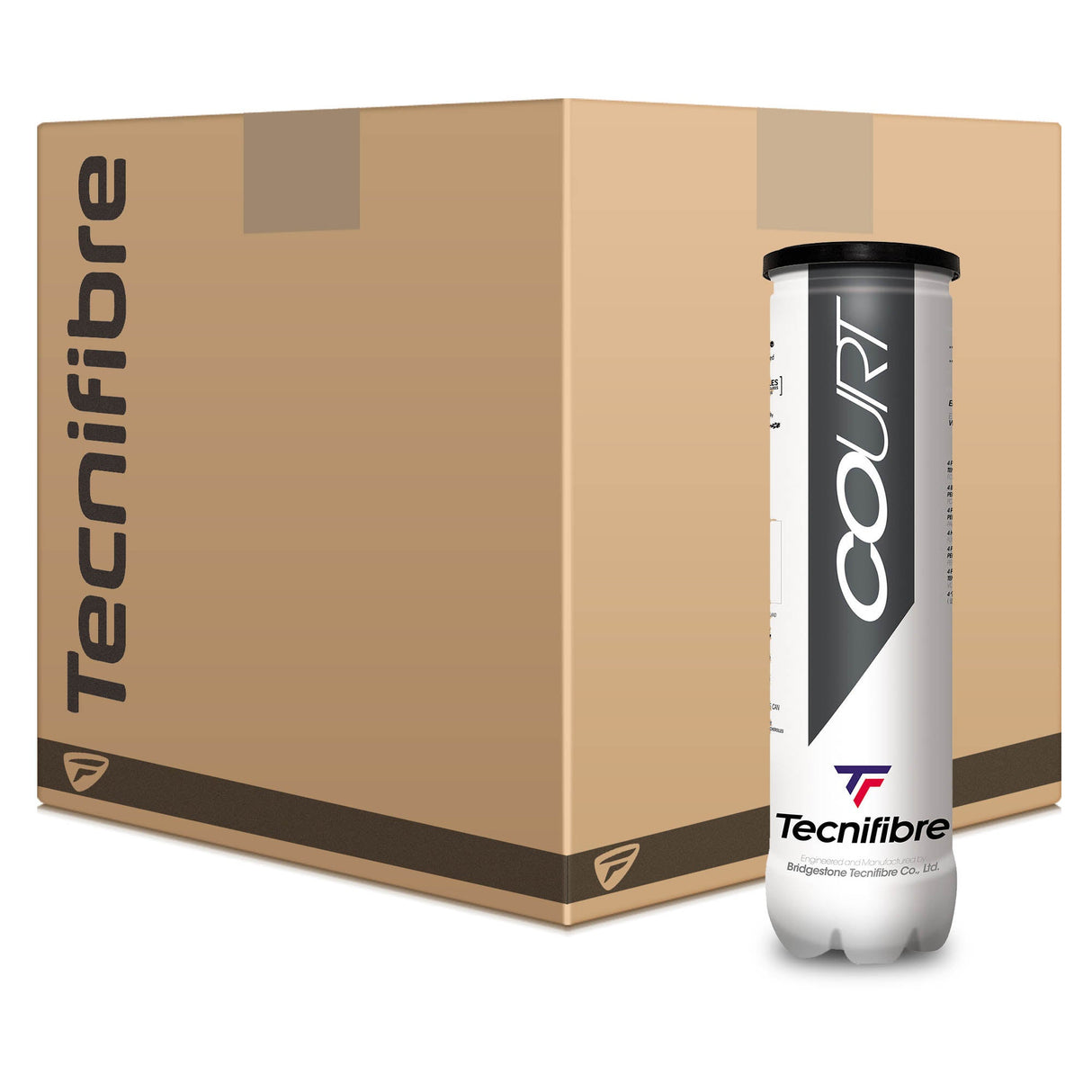 |Tecnifibre Court Tennis Balls - 12 Dozen|