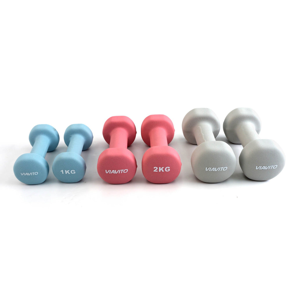 |Viavito 12kg Dumbbell Weights Set with Stand - Dumbbells1|