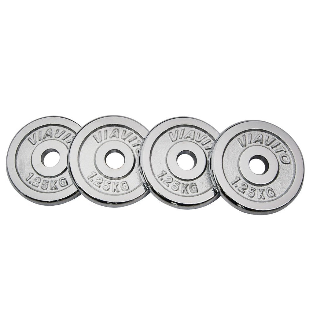 |Viavito Chrome Standard Weight Plates - 4 1.25kg|