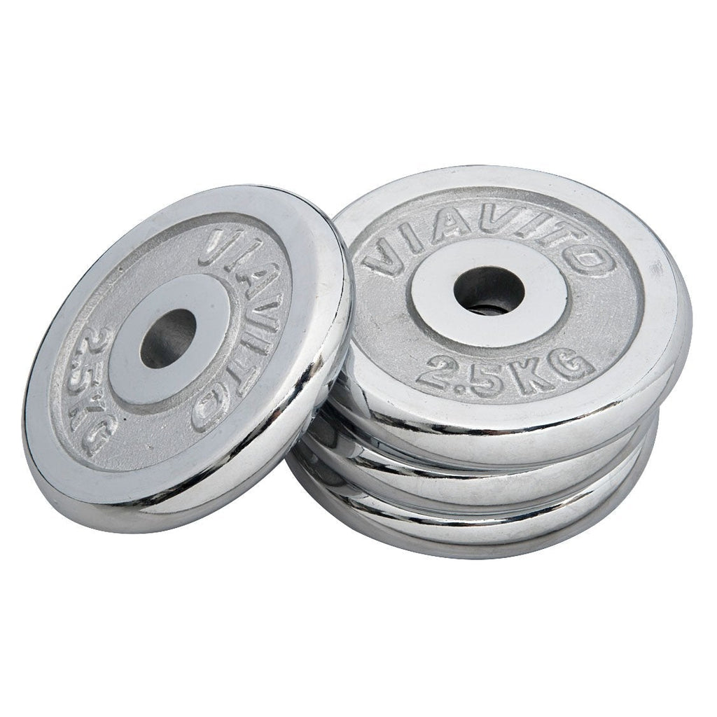|Viavito Chrome Standard Weight Plates - 4 2.5kg|
