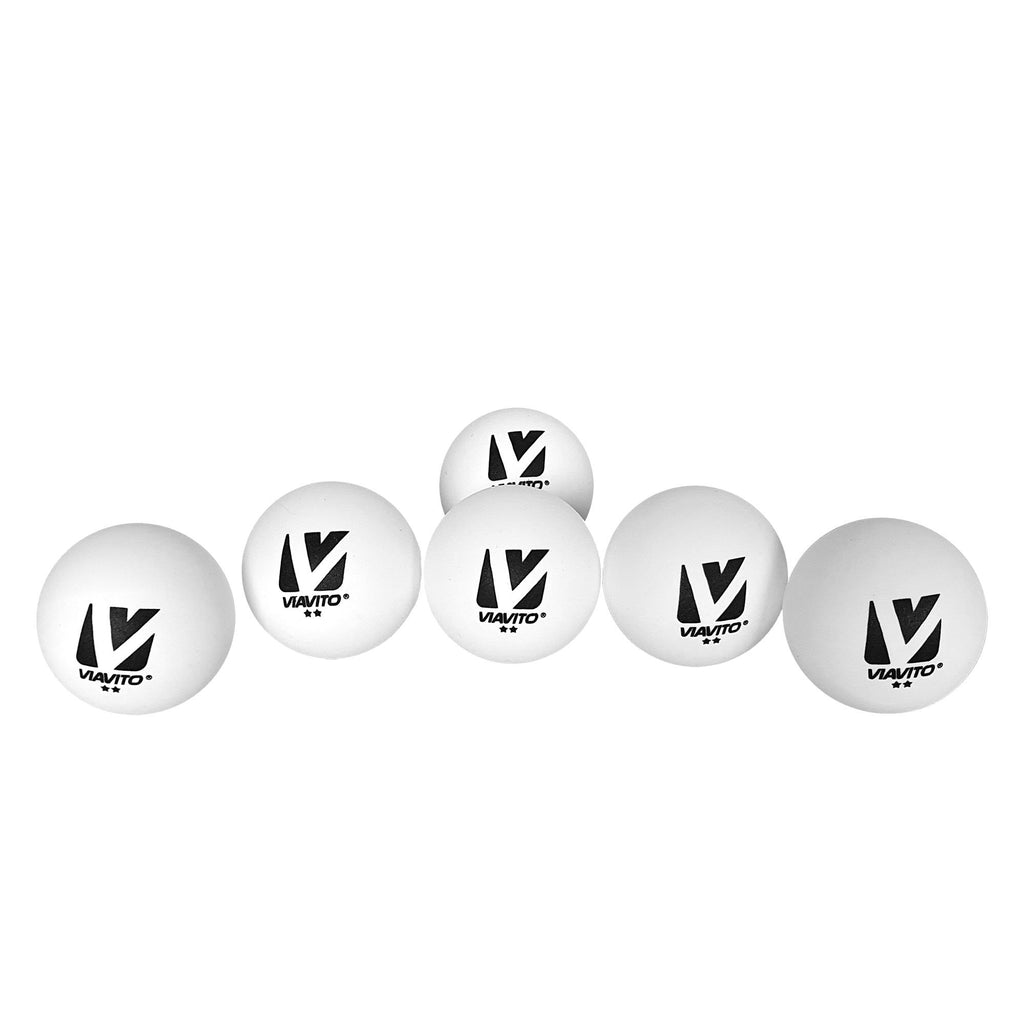 |Viavito Club Adept 2 Star Table Tennis Balls - Pack of 6 - New - Balls Vs|