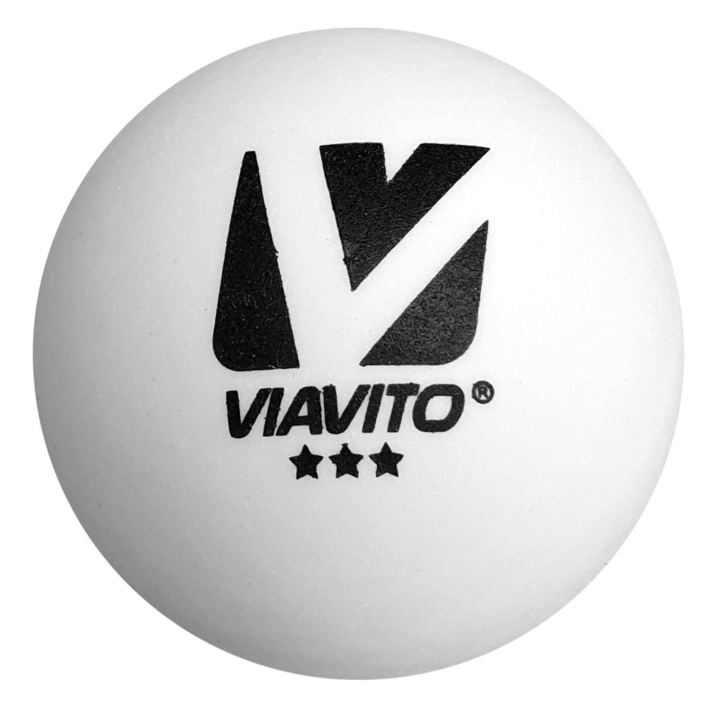 |Viavito Compete Pro 3 Star Table Tennis Balls - Pack of 6 - New - Ball|