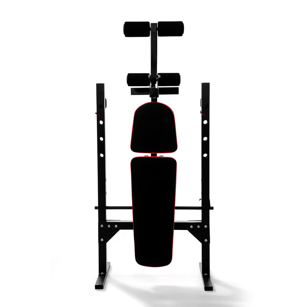 |Viavito SX200 Folding Barbell Weight Bench and 50kg Cast Iron Weight Set - Pos1|
