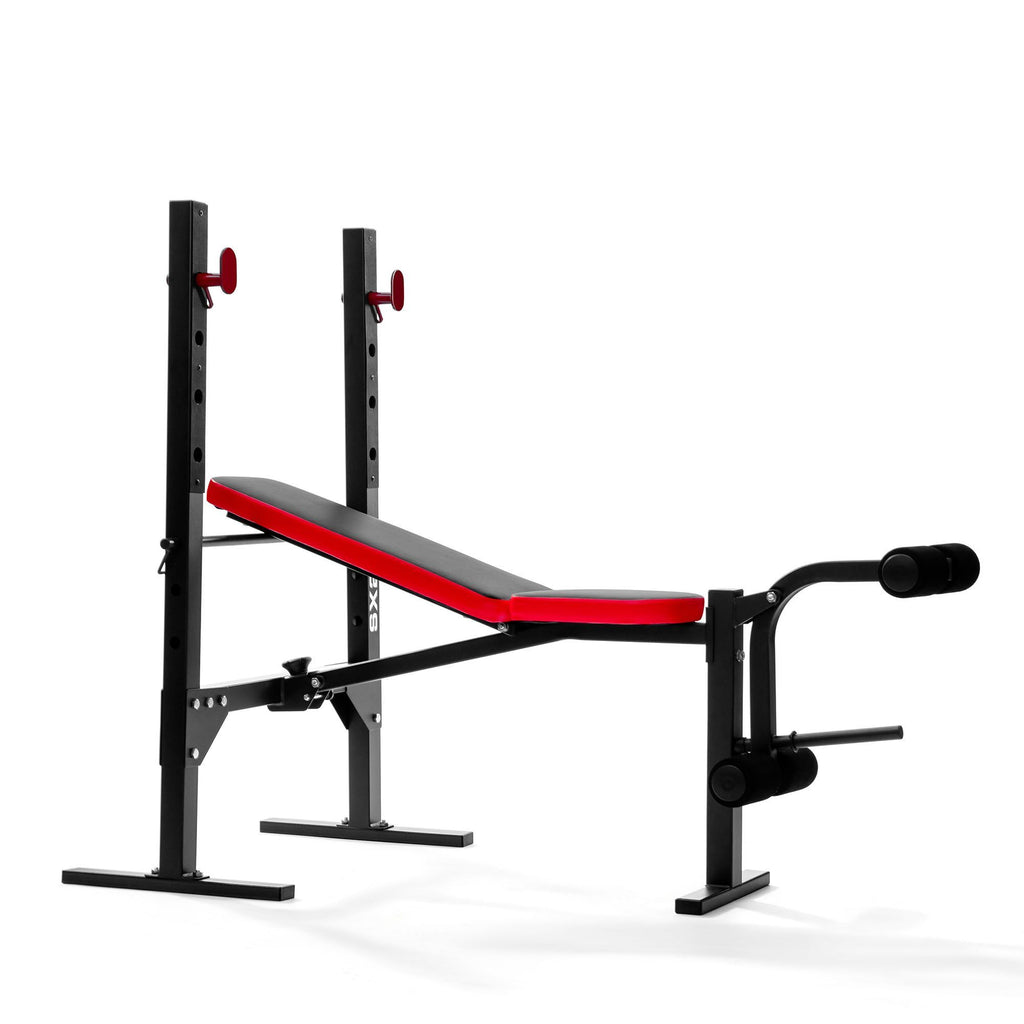 |Viavito SX200 Folding Barbell Weight Bench and 50kg Cast Iron Weight Set - Slant|