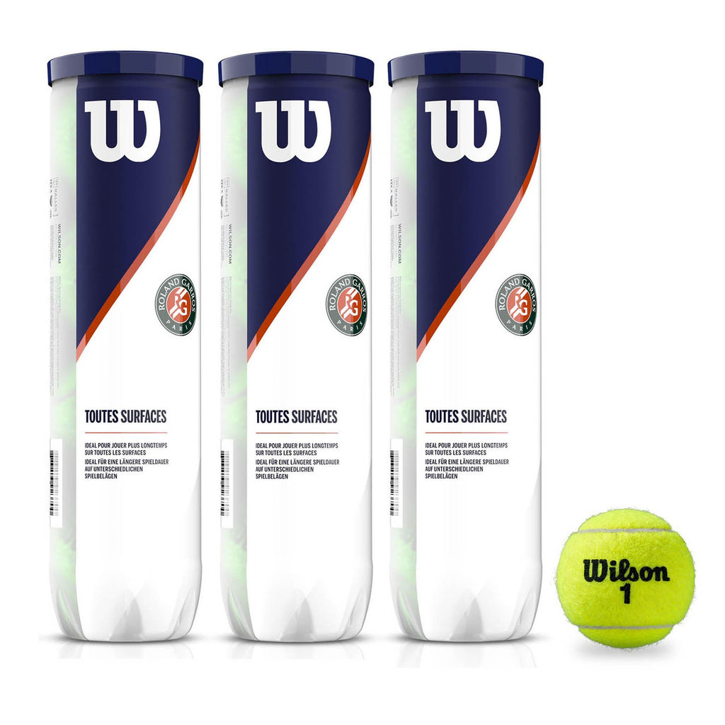 |Wilson Roland Garros All Court Tennis Balls - 1 Dozen|