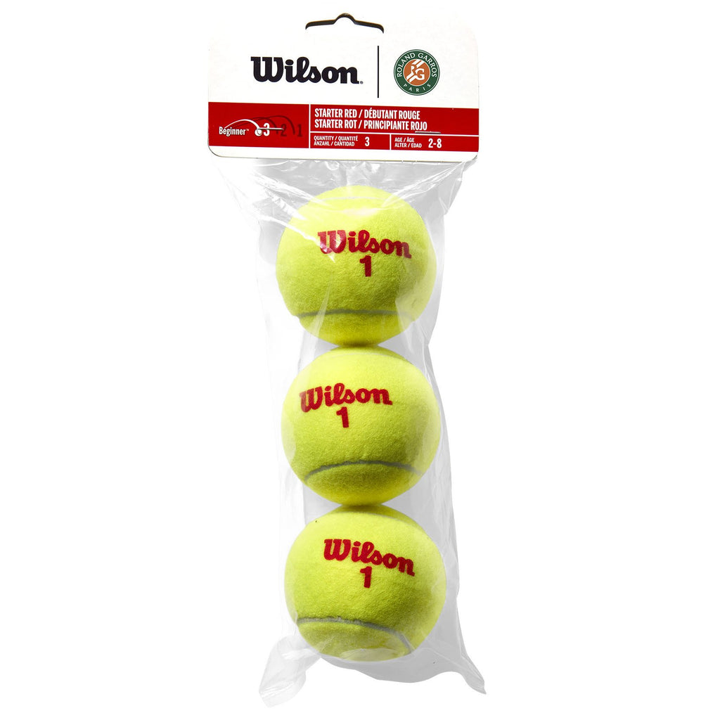 |Wilson Roland Garros Red Transition Tennis Balls - Pack of 3|