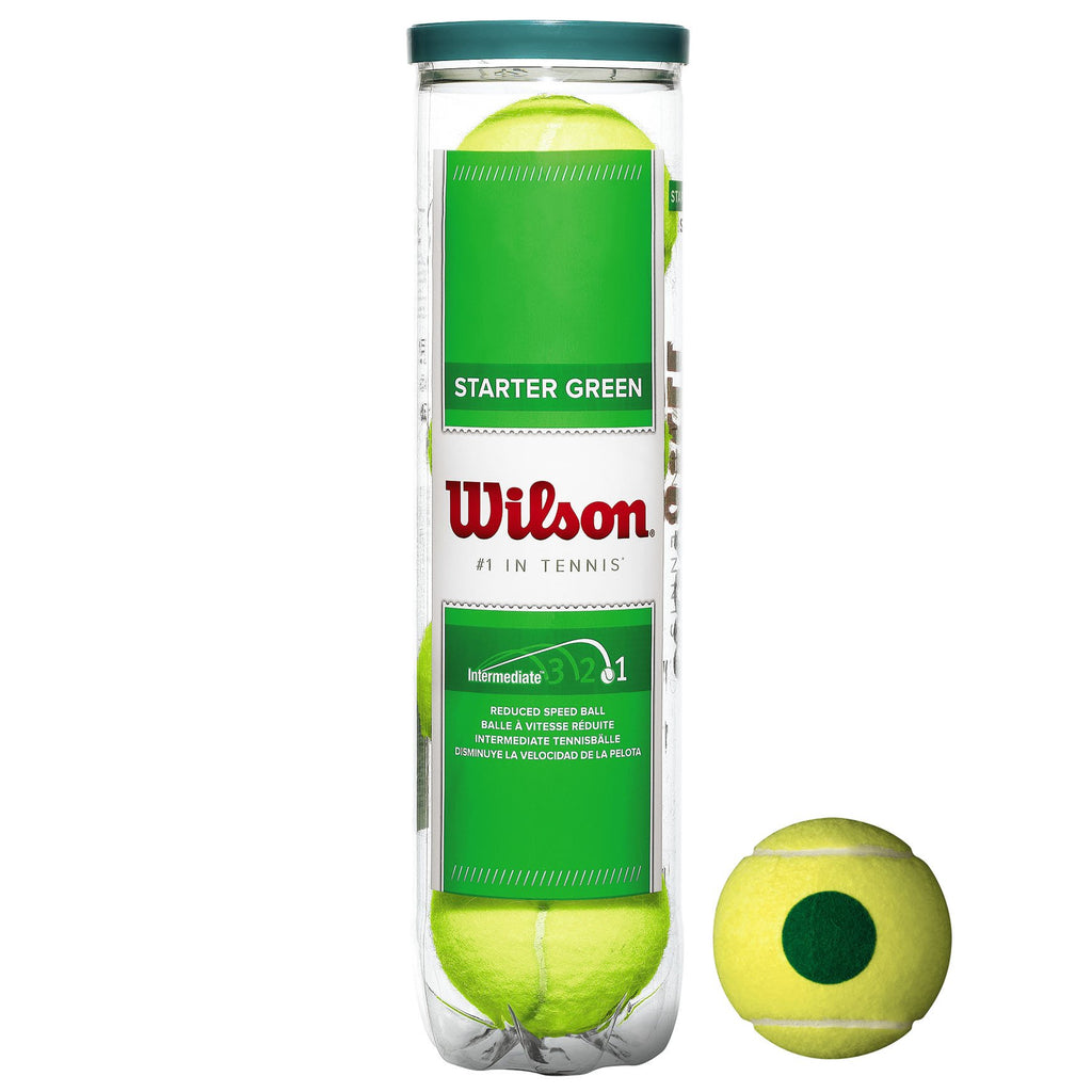 |Wilson Starter Play Green Tennis Balls - Tube of 4|
