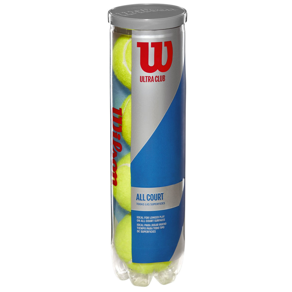 |Wilson Ultra Club All Court Tennis Balls - Tube of 4 - Slant|
