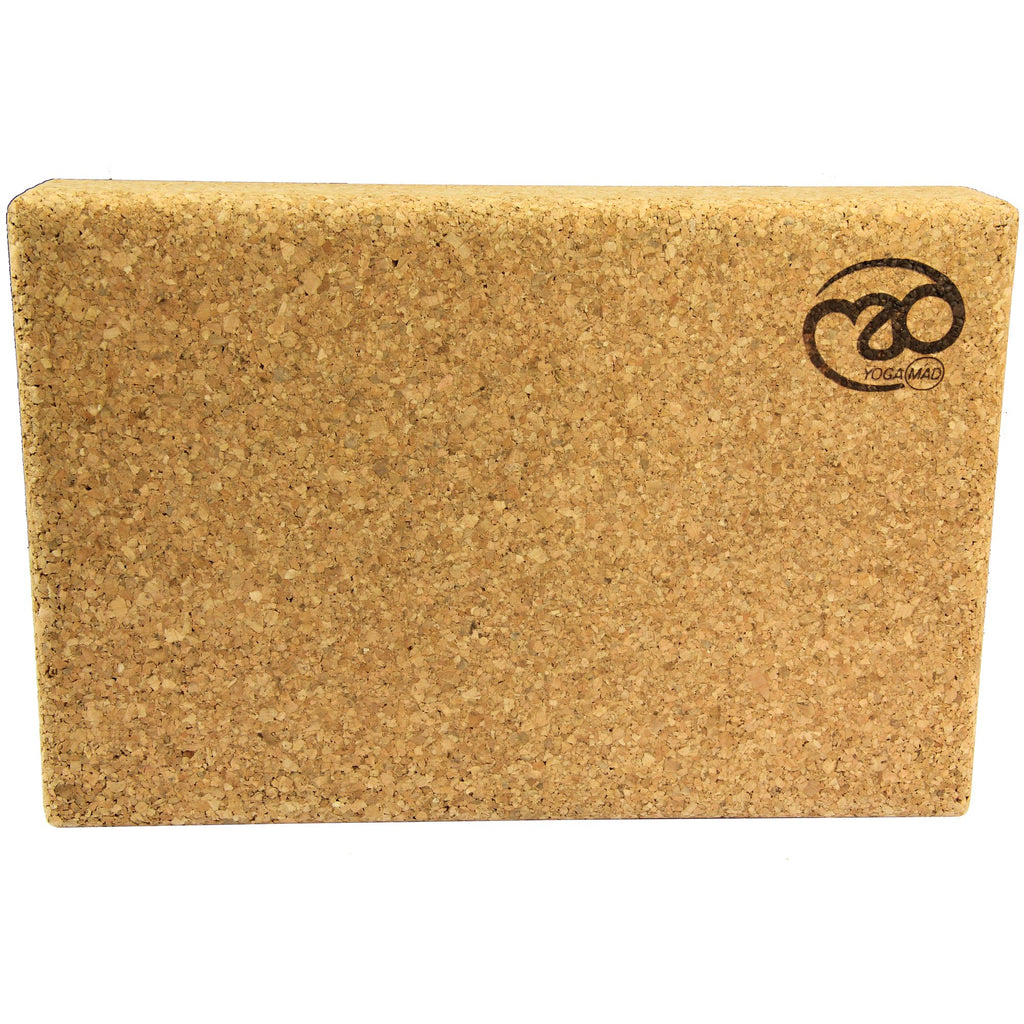 |Yoga Mad Cork Yoga Block-Front|