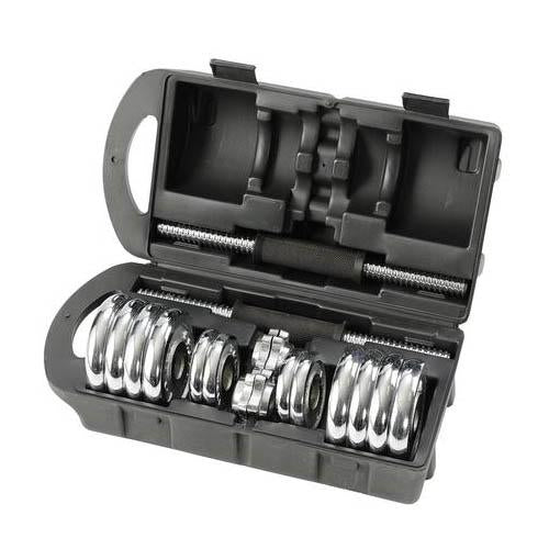 |15kg Chrome Dumbbell Set in a Case - Box|