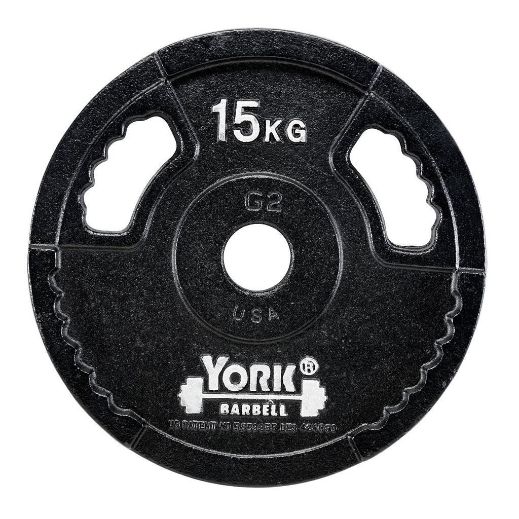 |York 15kg G2 Cast Iron Olympic Weight Plate|