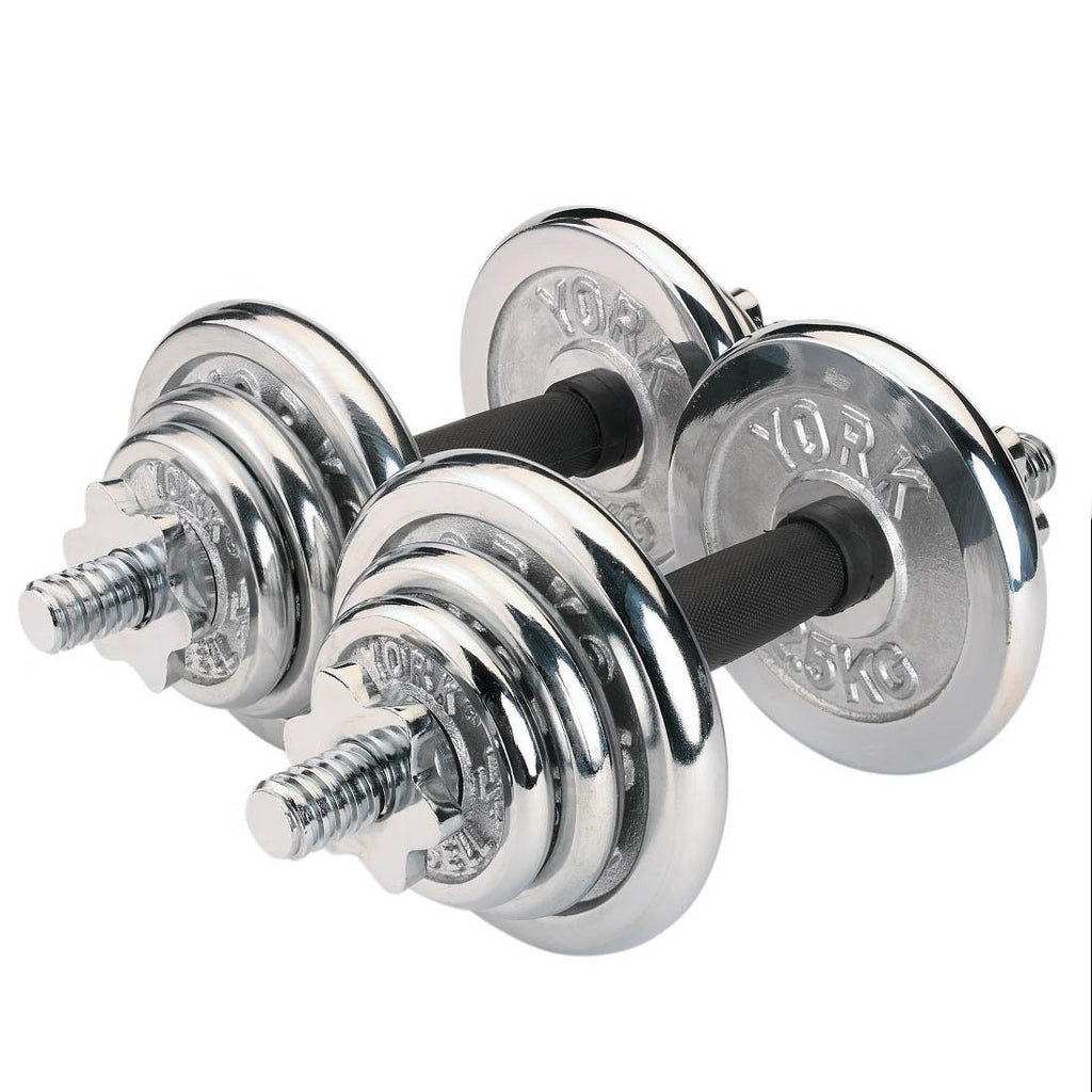 |York 20kg Chrome Dumbbell Set |