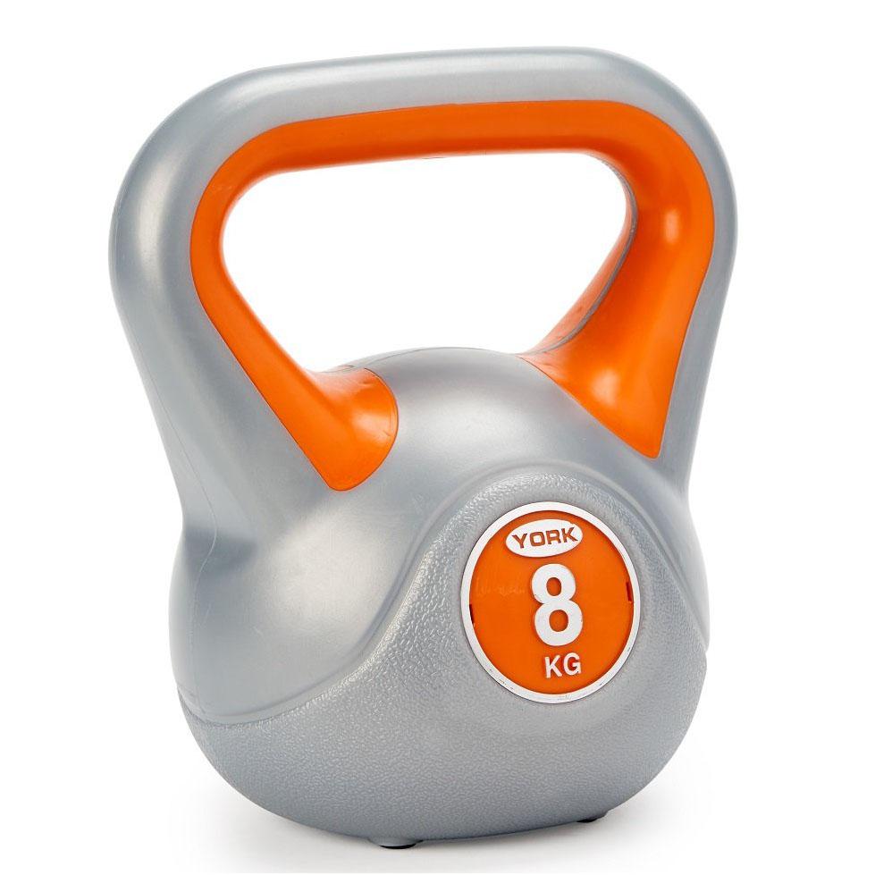 |York 2 4 6 and 8kg Vinyl Kettlebell Weight Set - 8kg|