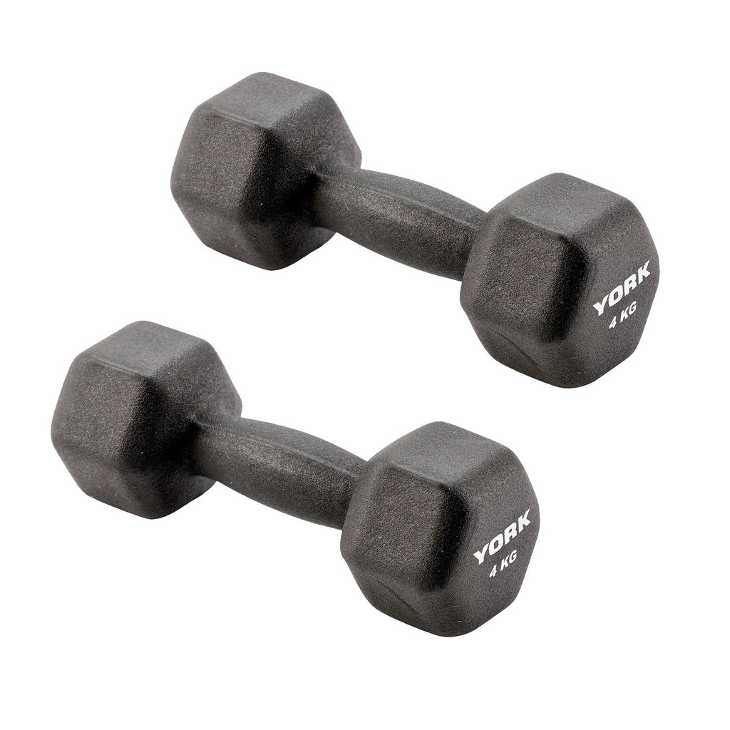 |York 2 x 4kg Neo Hex Dumbbell Image|