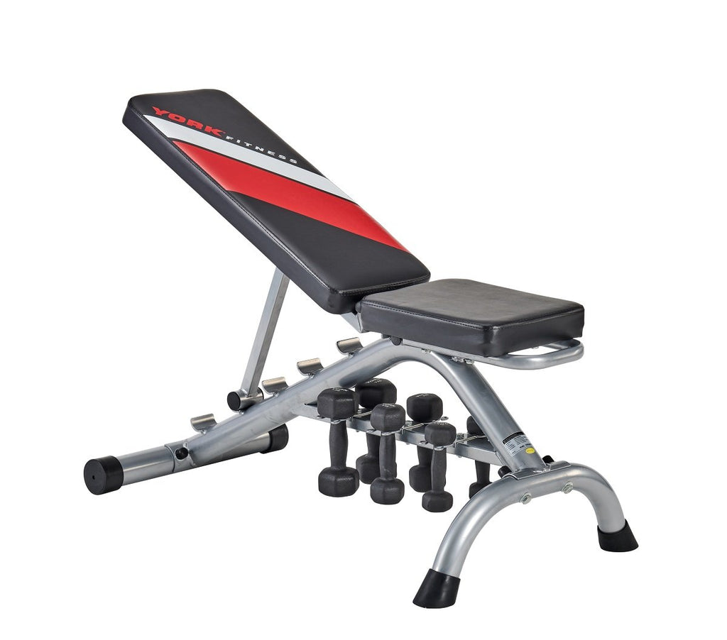 |York Black Edition Dumbbell Bench with Dimbbells|