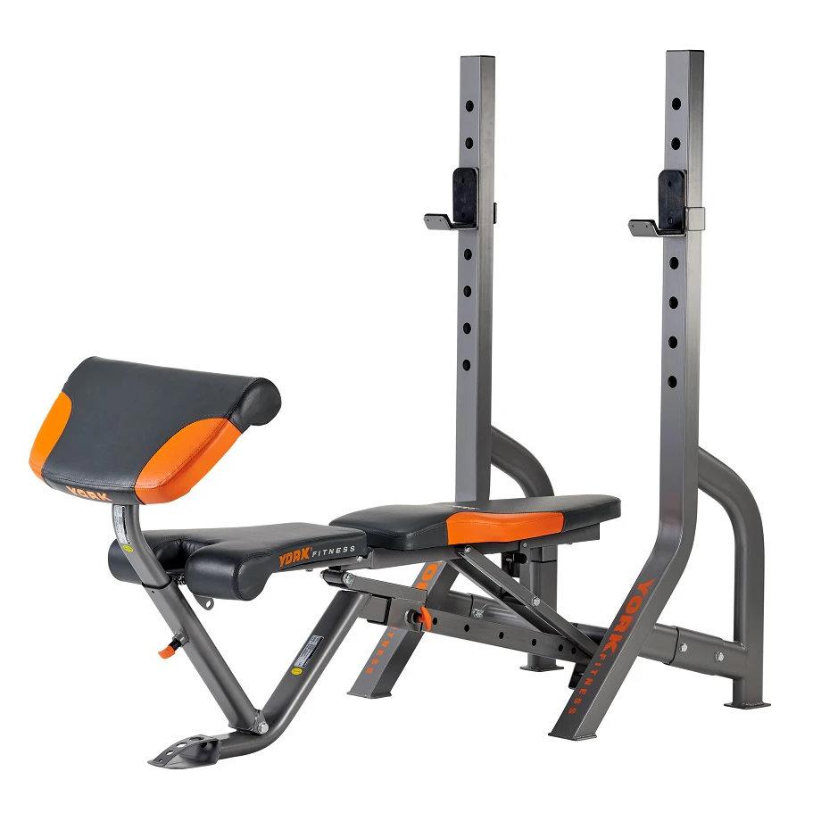 |York Diamond Olympic Narrow Stance Barbell Bench - Pos6|