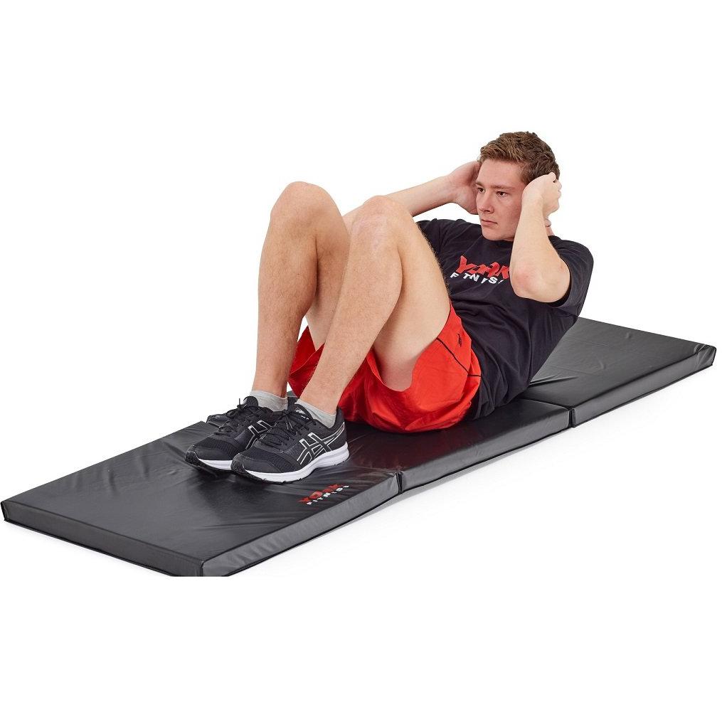 |York Ultimate Folding Exercise Mat - In Use|