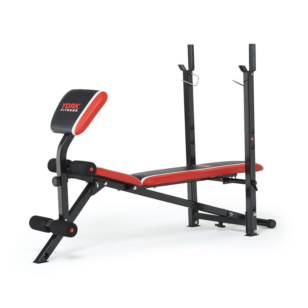 |York Warrior 2 in 1 Folding Barbell and Ab Bench with Curl 3|