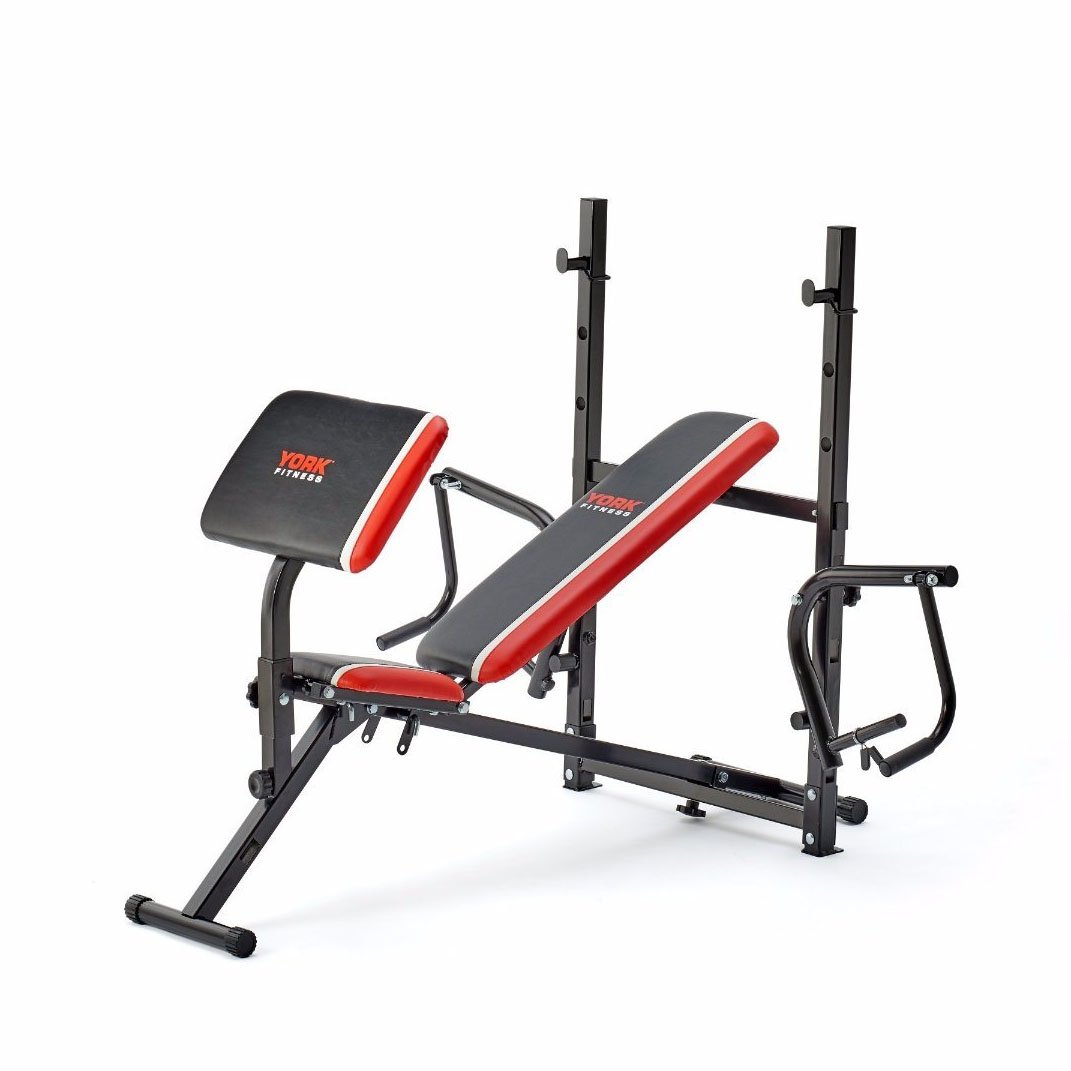 York weight bench store with lat pulldown